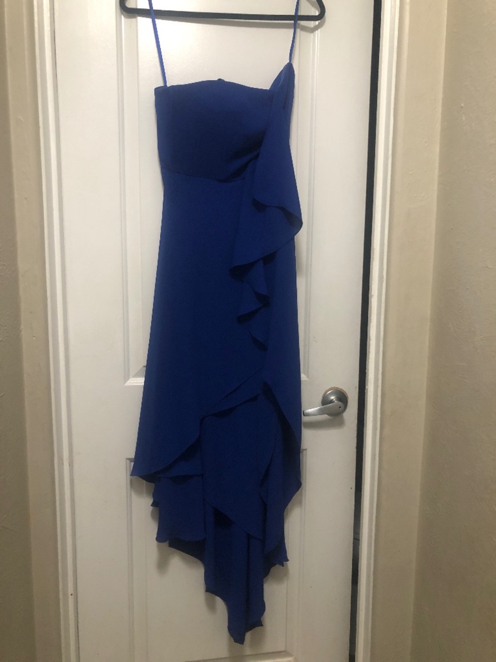 BCBG Maxazria Runway The Serafina High Low Dress. Size 4 Blue - Picture 3 of 5